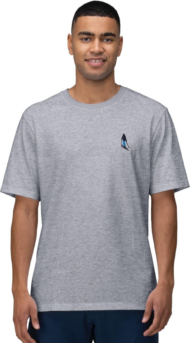 /29 Cotton Activity Embroidery T-Shirt - Mens - grey melange 1