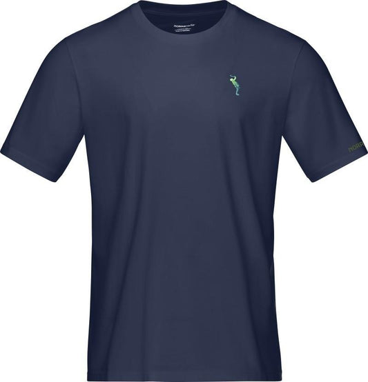 /29 Cotton Activity Embroidery T-Shirt - Mens - indigo night 1