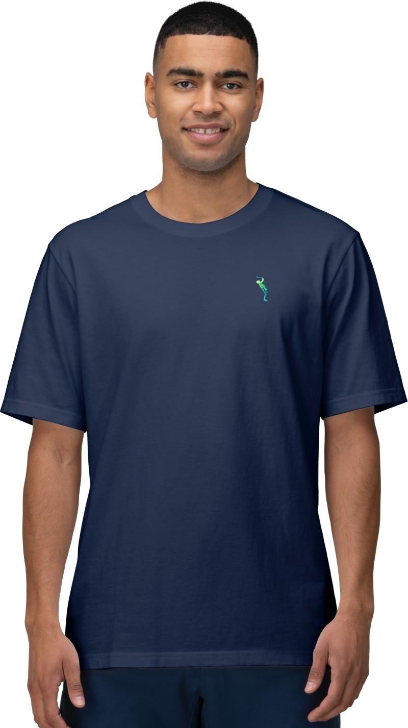 /29 Cotton Activity Embroidery T-Shirt - Mens - indigo night 1