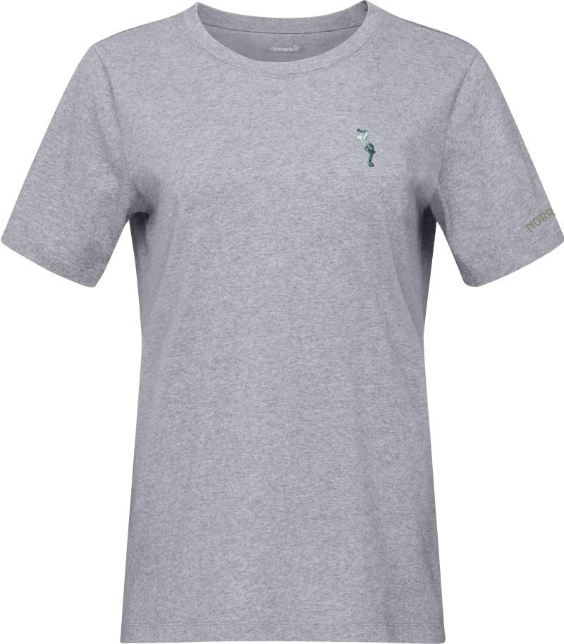 /29 Cotton Activity Embroidery T-Shirt - Womens - grey melange 1