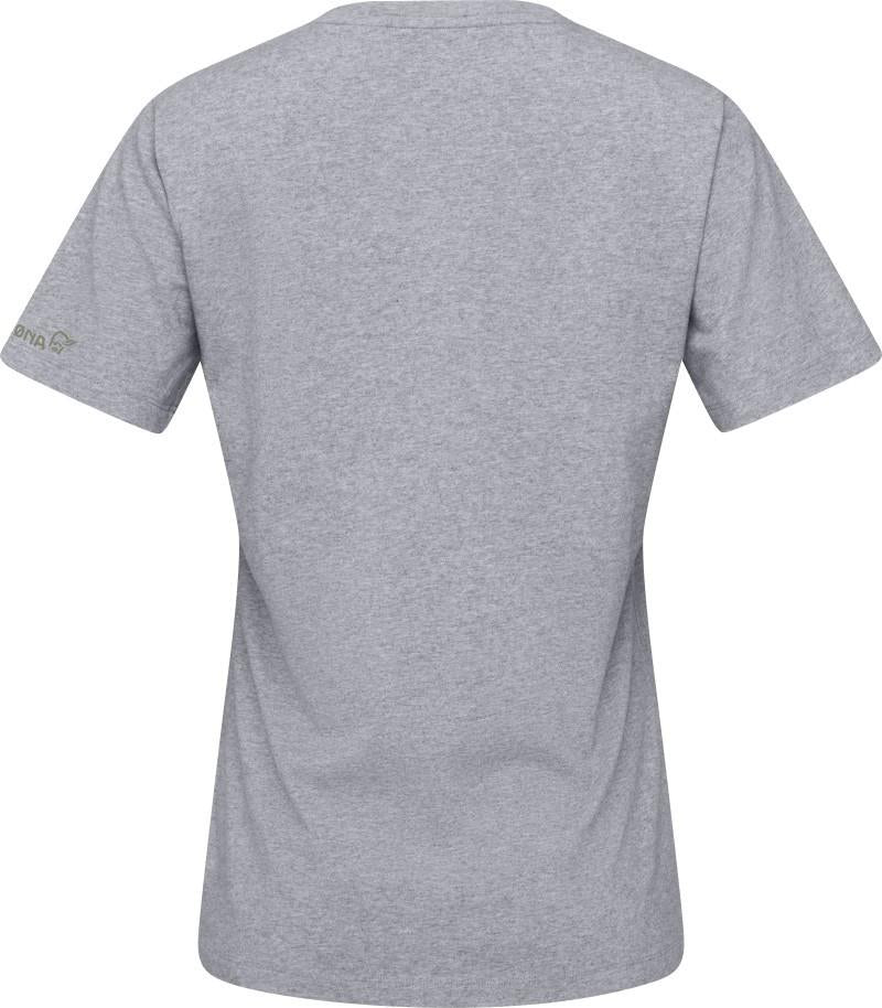 /29 Cotton Activity Embroidery T-Shirt - Womens - grey melange 1