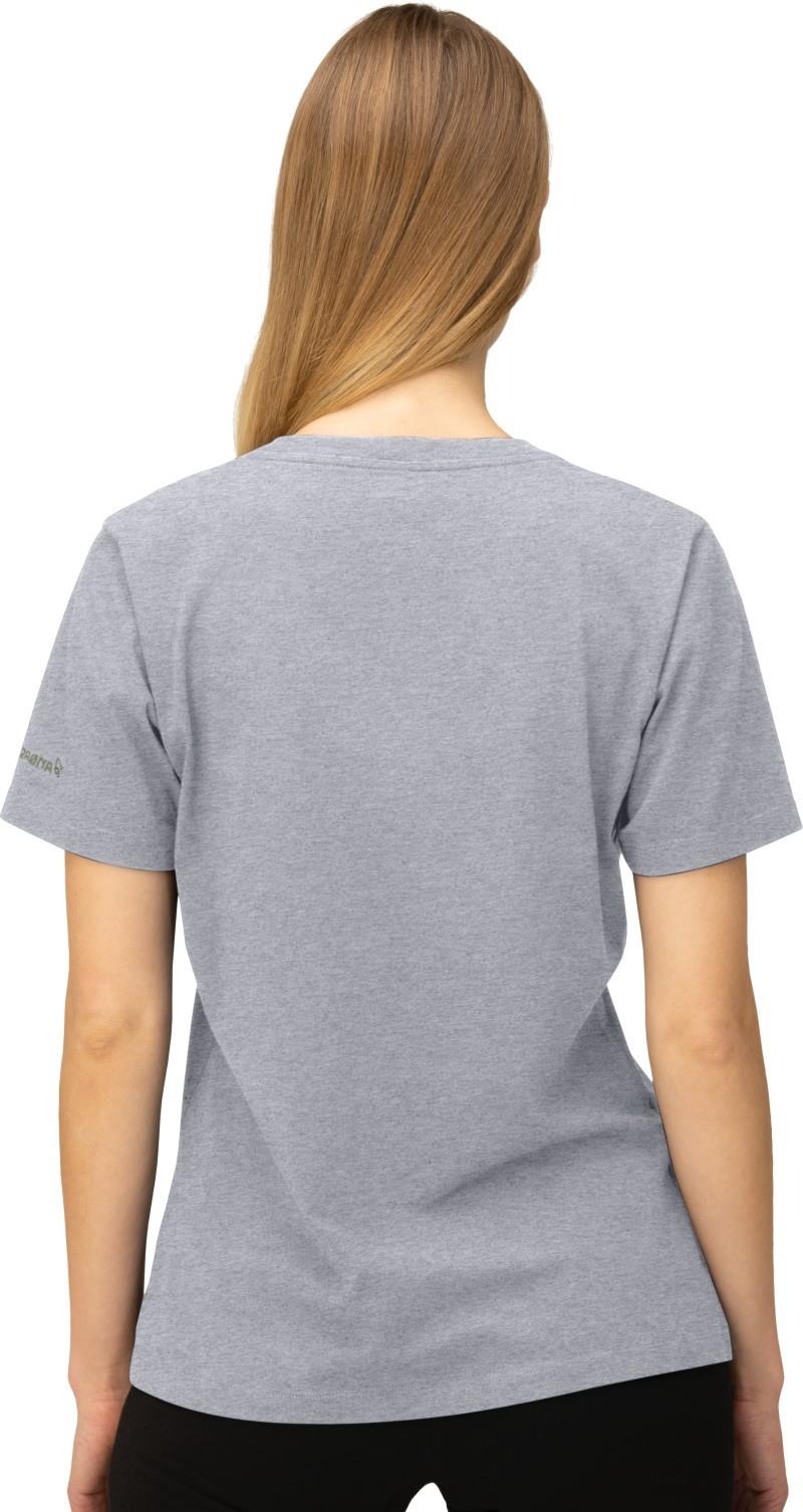 /29 Cotton Activity Embroidery T-Shirt - Womens - grey melange 1