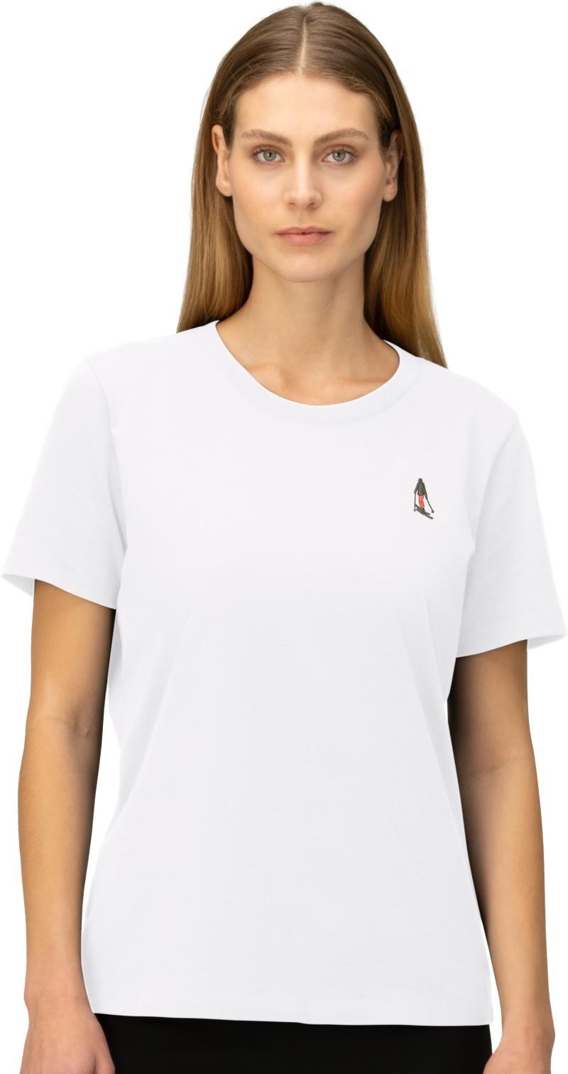 /29 Cotton Activity Embroidery T-Shirt - Womens - pure white 1