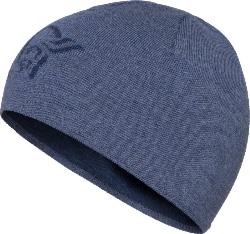 /29 Light MerinoUll Logo Beanie - vintage indigo melange 1
