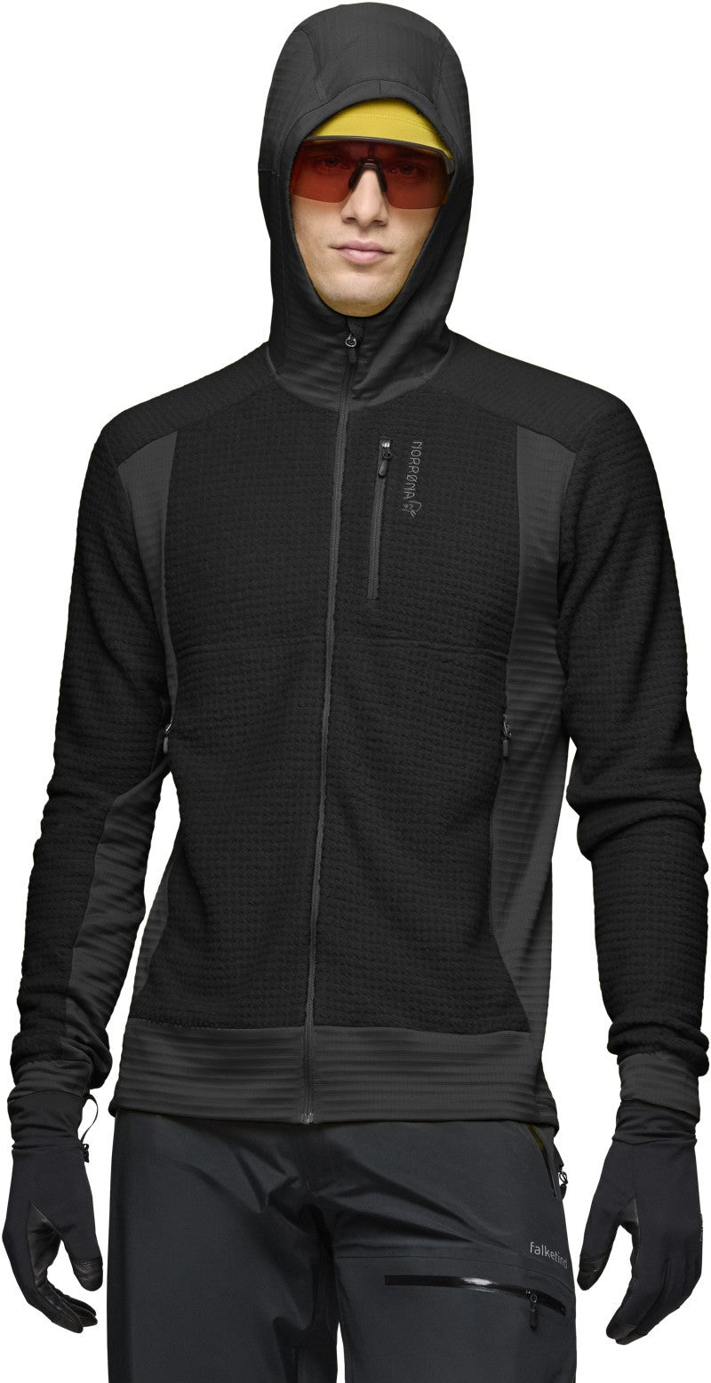 Falketind Alpha120 Zip Hood - Mens - caviar 1