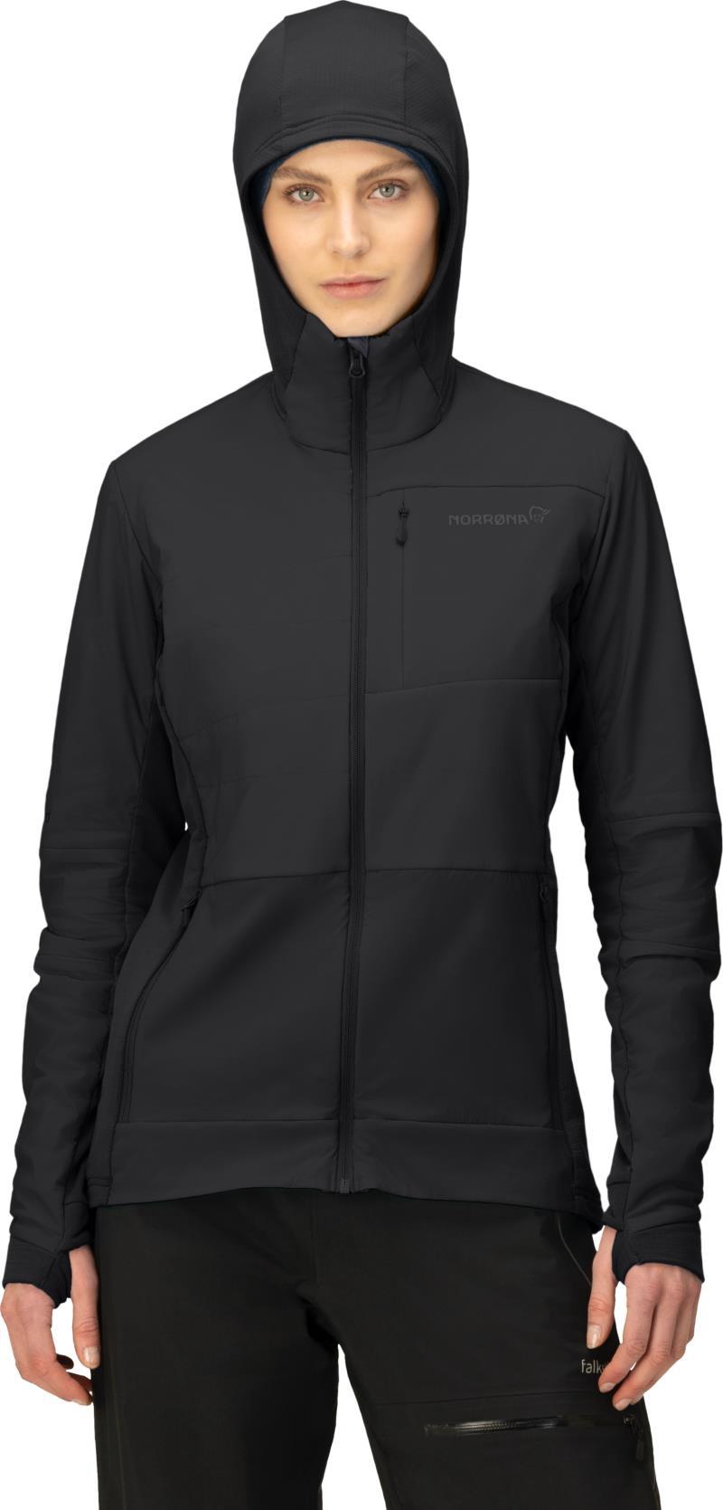 Falketind Alpha90 Insulated Zip Hood - Womens - caviar 1