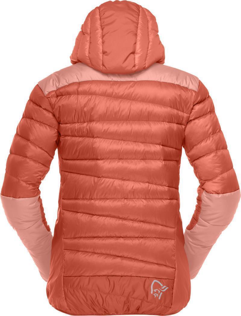 Falketind Down750 Hood - Womens - Orange Alert / Peach Amber 2
