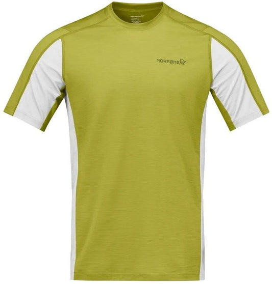 Falketind EqualiserUll T-Shirt - Mens - golden lime / whisper white 1