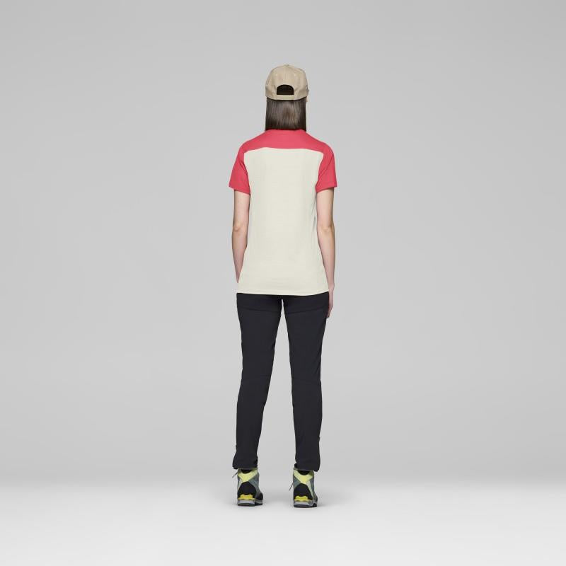 Falketind EqualiserUll T-Shirt - Womens - calypso coral 1