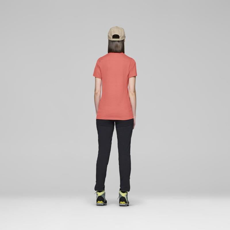 Falketind EqualiserUll T-Shirt - Womens - deep sea coral 1