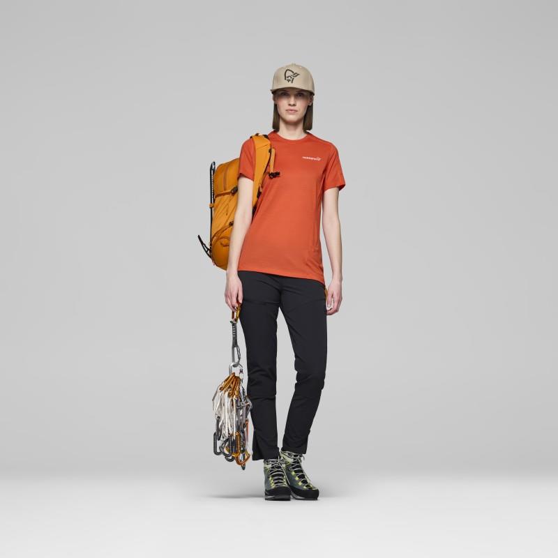 Falketind EqualiserUll T-Shirt - Womens - paprika 1