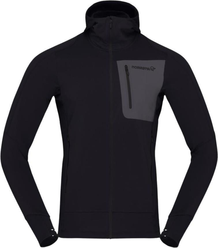 Falketind Power Grid Hood - Mens - Caviar 1