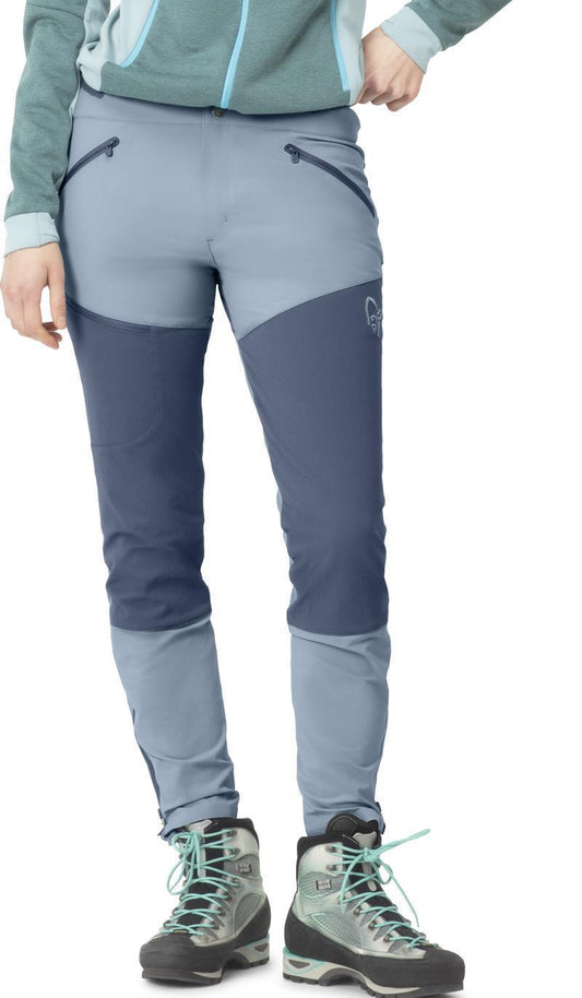 Falketind Rugged Slim Pants - Womens - Blue Fog 1