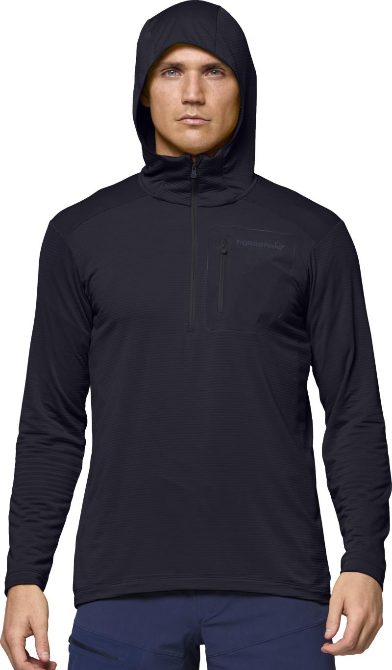 Falketind Warm1 Hood - Mens - caviar black 1