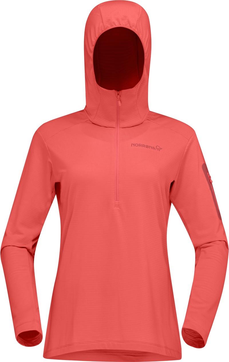 Falketind Warm1 Hood - Womens - deep sea coral / baked apple 1