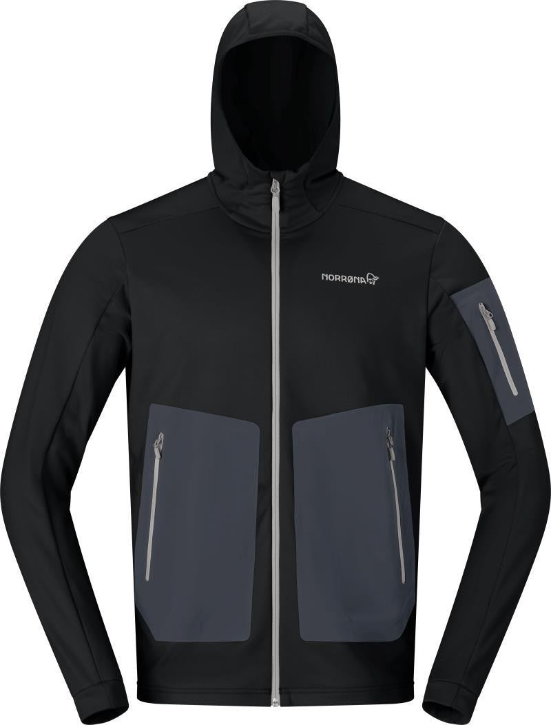 Falketind Warm2 Stretch Hood - Mens - caviar 1