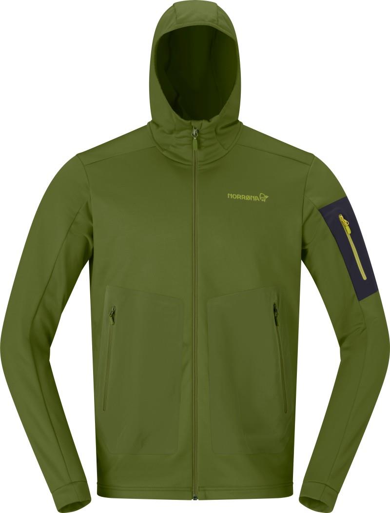 Falketind Warm2 Stretch Hood - Mens - pesto 1