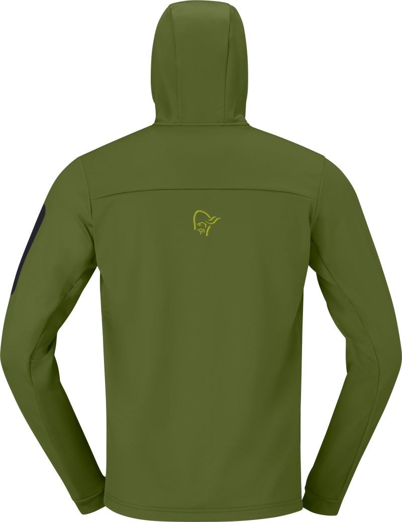 Falketind Warm2 Stretch Hood - Mens - pesto 1