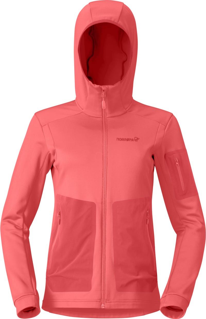 Falketind Warm2 Stretch Hood - Womens - deep sea coral / baked apple 1