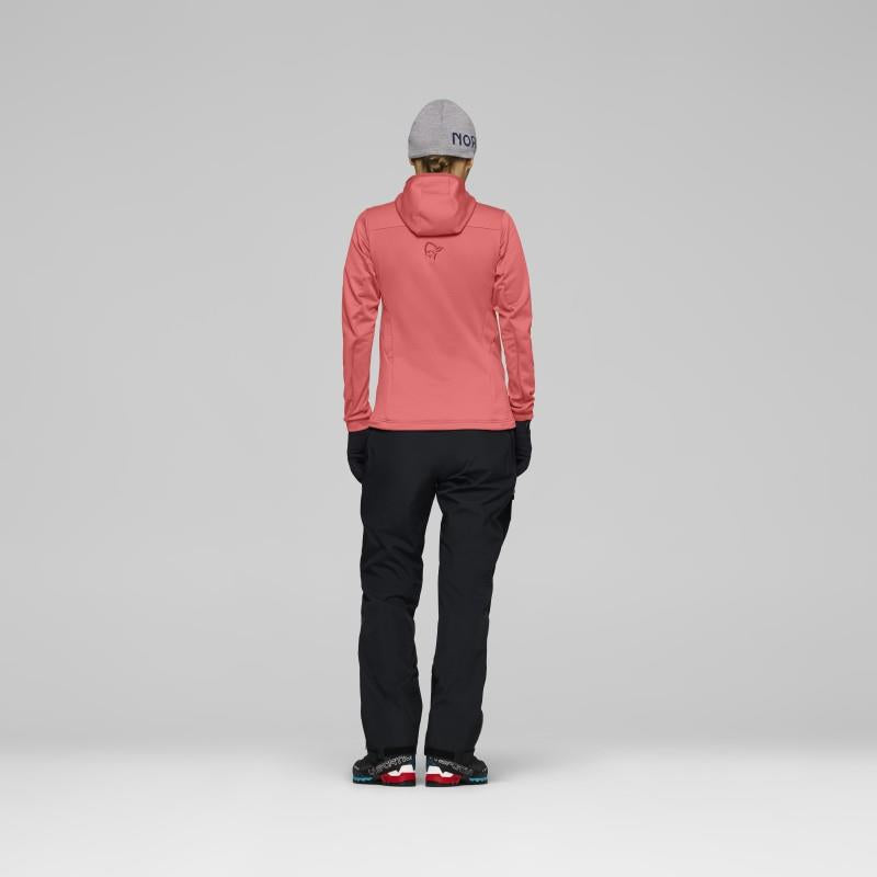 Falketind Warm2 Stretch Hood - Womens - deep sea coral / baked apple 1