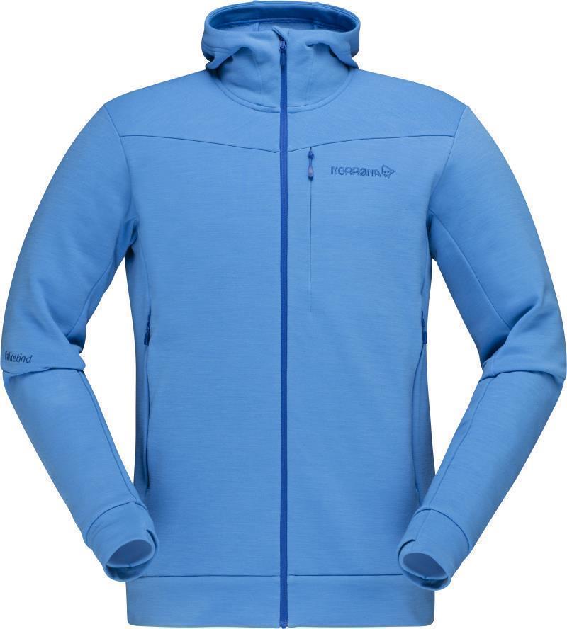Falketind Warmwool2 Stretch Zip Hood - Mens - Campanula 1