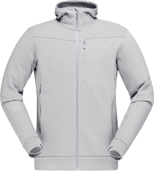 Falketind Warmwool2 Stretch Zip Hood - Mens - Drizzle 1