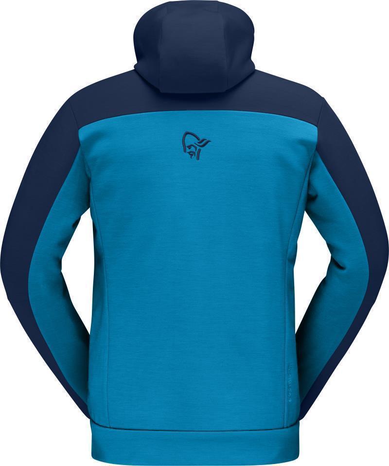 Falketind Warmwool2 Stretch Zip Hood - Mens - Hawaiian Surf / Indigo Night 2