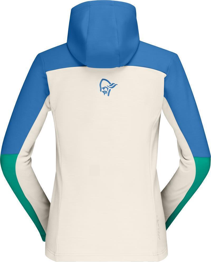 Falketind Warmwool2 Stretch Zip Hood - Womens - Campanula / Arcadia 2