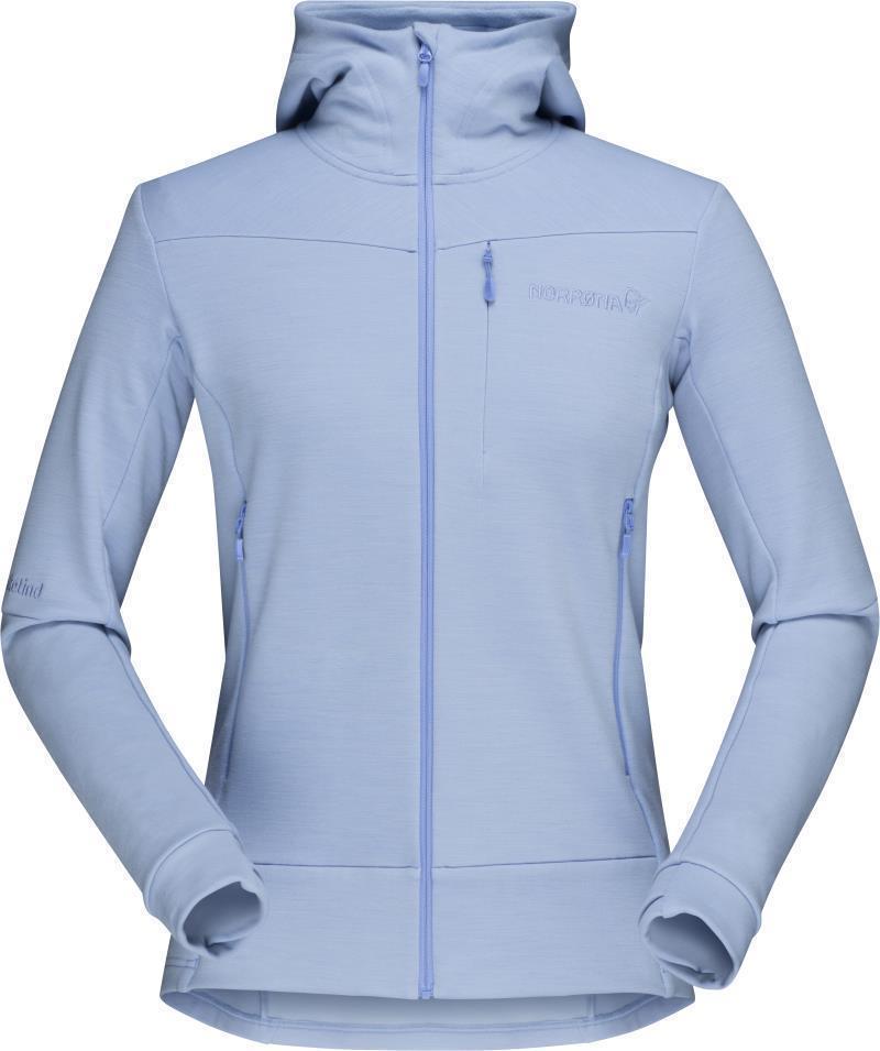 Falketind Warmwool2 Stretch Zip Hood - Womens - Serenity 1