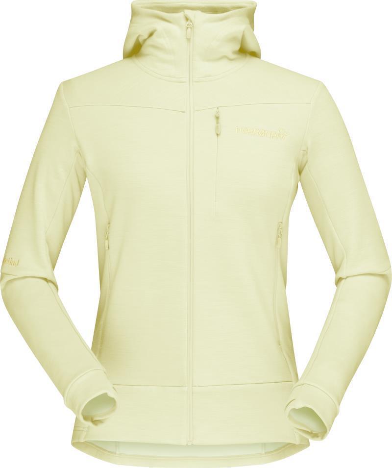 Falketind Warmwool2 Stretch Zip Hood - Womens - Sunny Lime 1