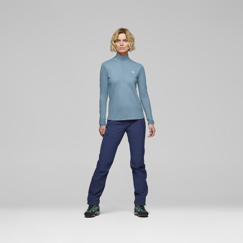 Femund PureUll Zip Neck - Womens - trooper 1