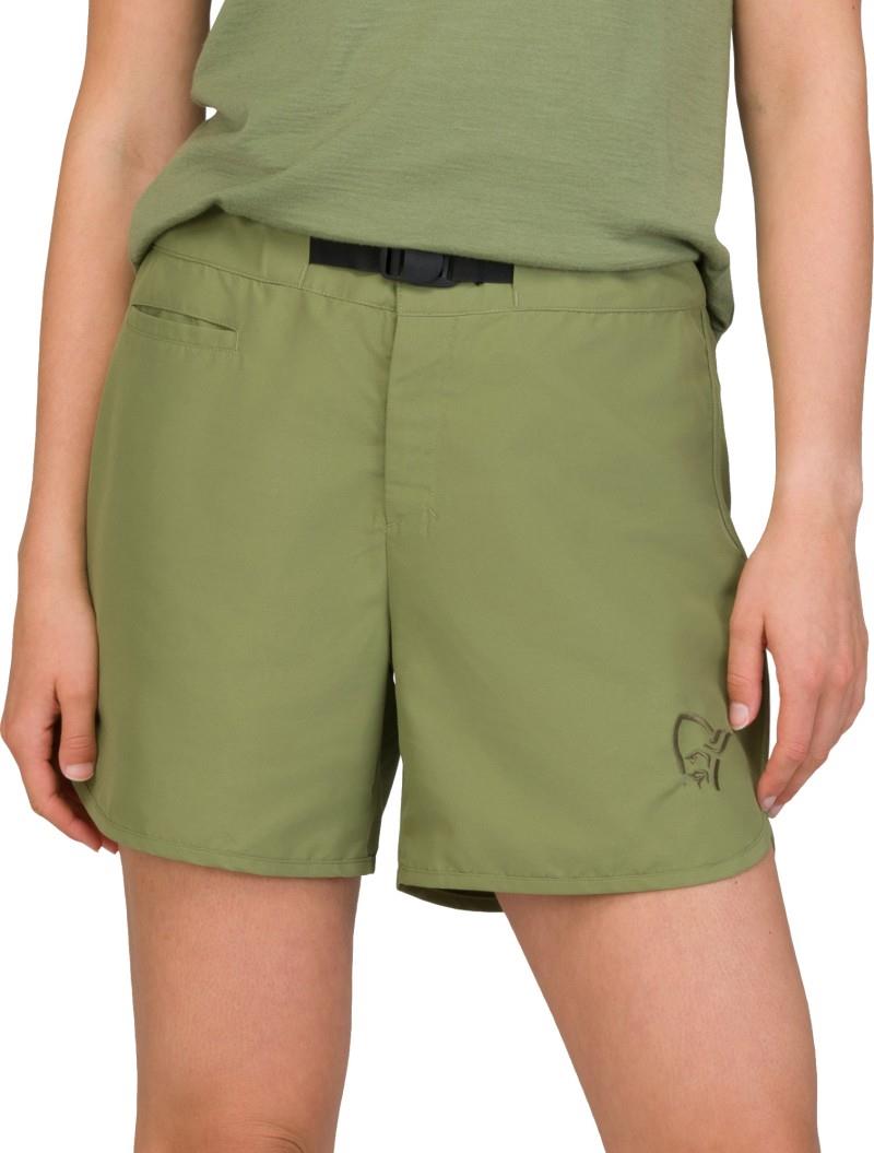 Femund Silent Grid Shorts - Womens - loden green 1