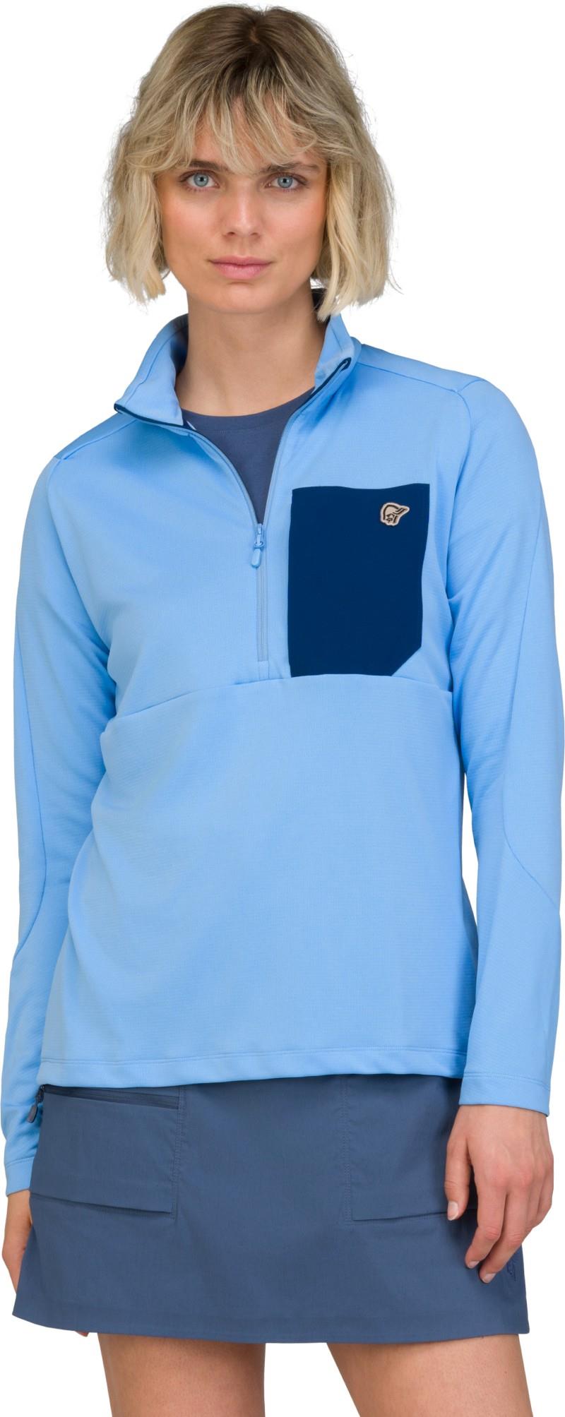 Femund Warm1 Zip Neck - Womens - frozen fjord 1
