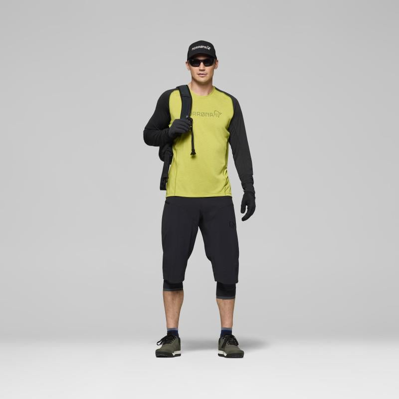 Fjora Equaliser Lightweight LS - Mens - golden lime / caviar black 1