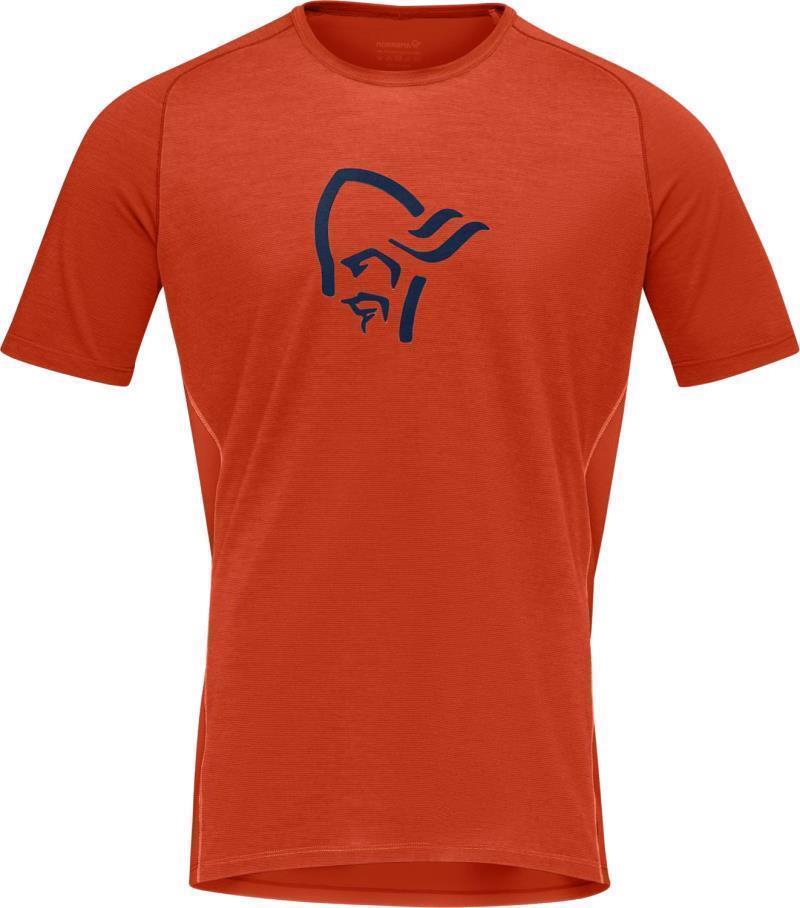 Fjora Wool T-Shirt - Mens - Rooibos Tea / Indigo Night 1