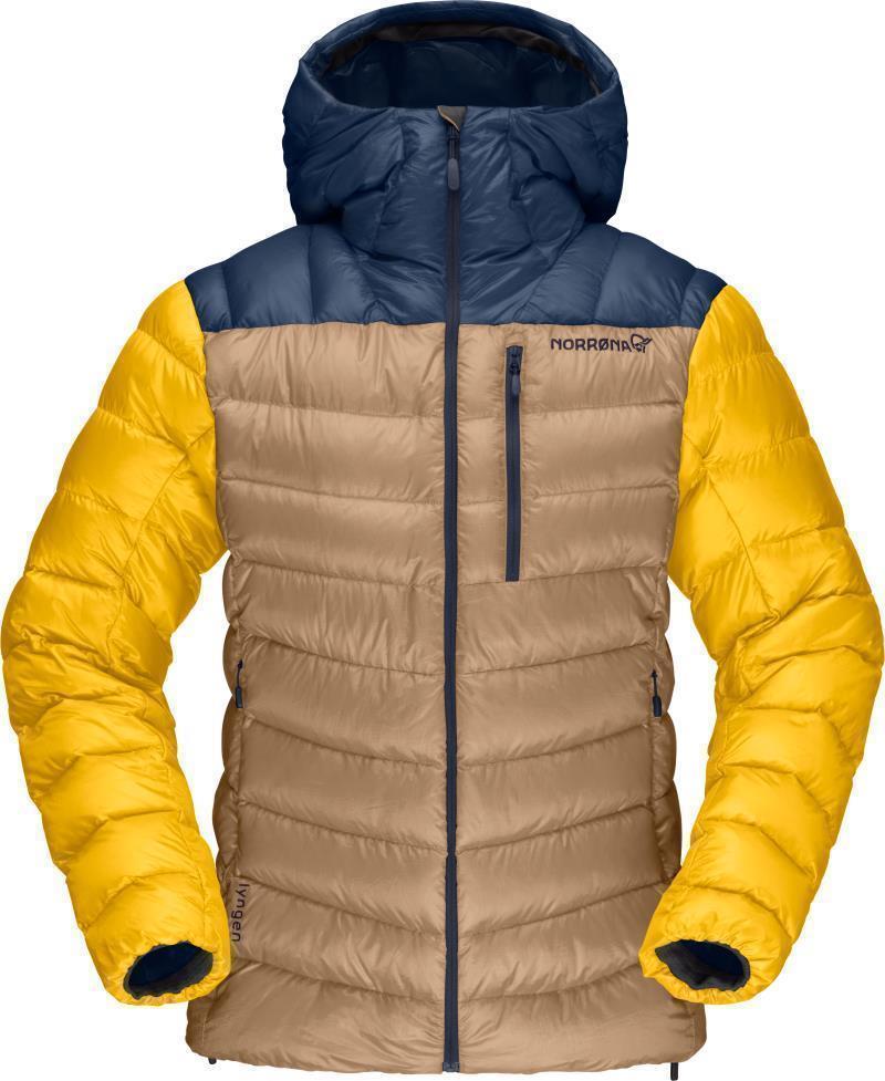 Lyngen Down850 Hood - Womens - Indigo Night / Lemon Chrome 1