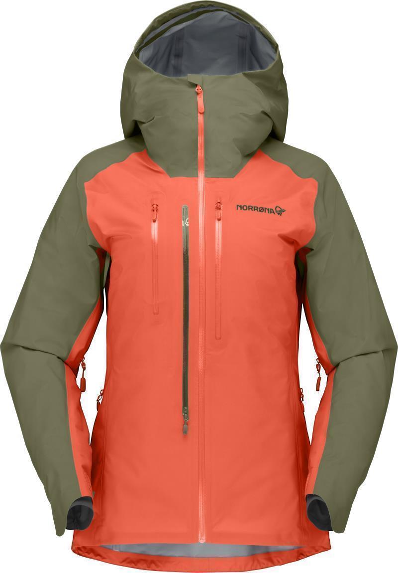 Lyngen GTX Jacket - Womens - Olive Night / Orange Alert 1