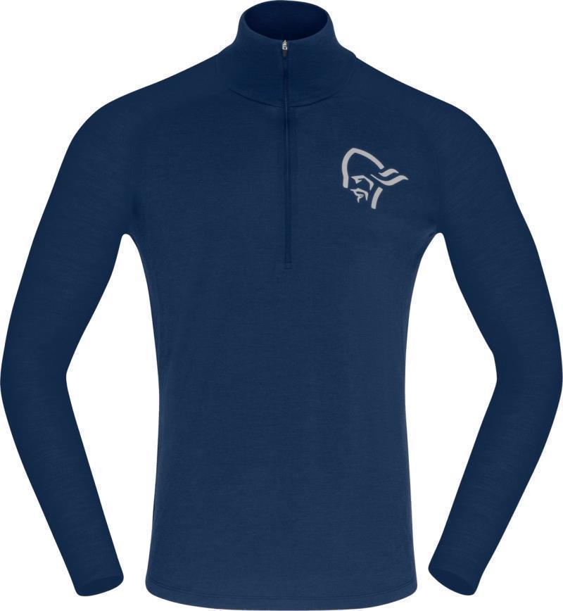 Norrona Pureull Zip Neck - Mens - Indigo Night 1