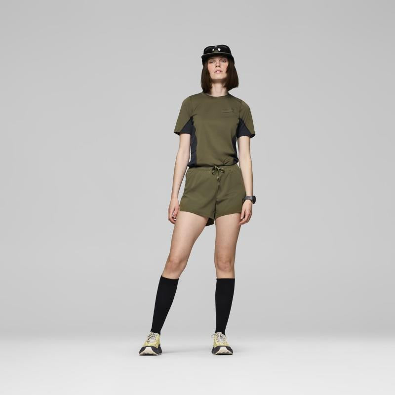 Senja Flex1 Shorts, 4" Inseam - Womens - olive night 1