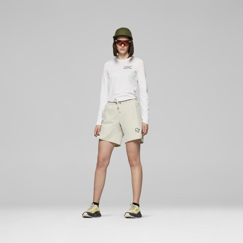 Senja Flex1 Shorts, 8" Inseam - Womens - oatmeal 1