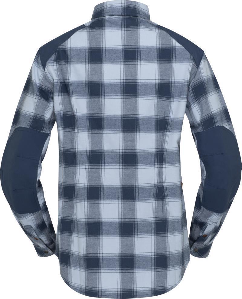 Svalbard Flannel Shirt - Womens - Blue Fog / Indigo Night 2