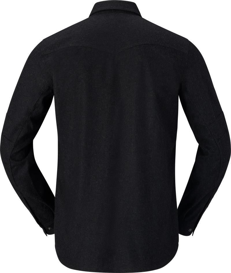 Tamok Wool Plain Shirt - Mens - caviar melange 1