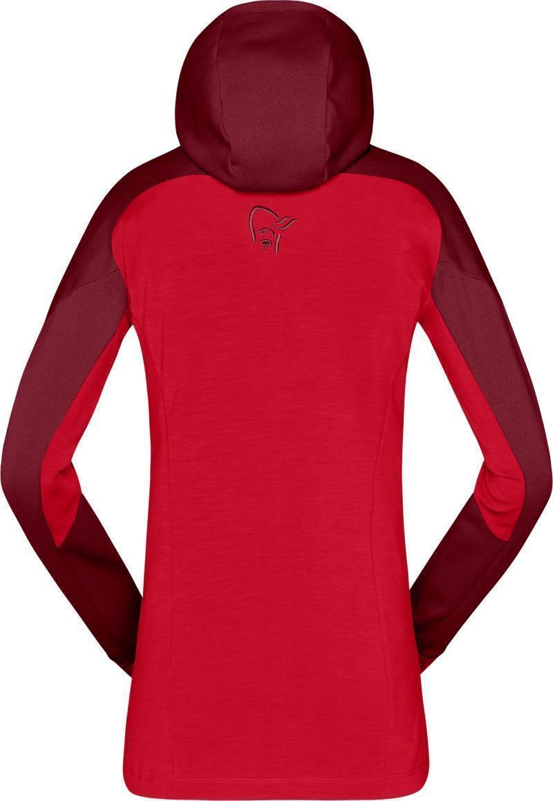 Trollveggen Powerstretch Pro Zip Hood - Womens - True Red 2