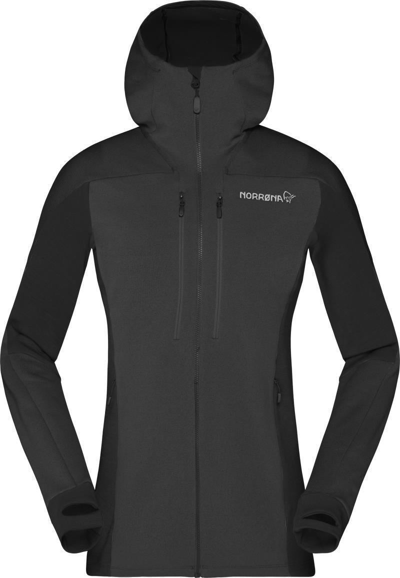 Trollveggen Powerstretch Pro Zip Hood - Womens - caviar 1