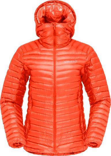 Trollveggen Superlight Down850 Hood - Womens - Orange Alert 1