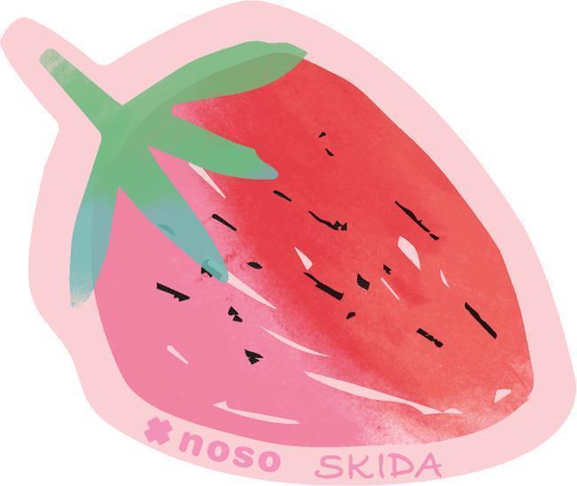 Noso x Skida Strawberry 1.69" x 1.42" - not applicable 1