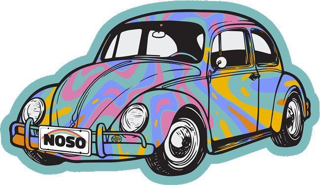 VW Bug - tie dye 1
