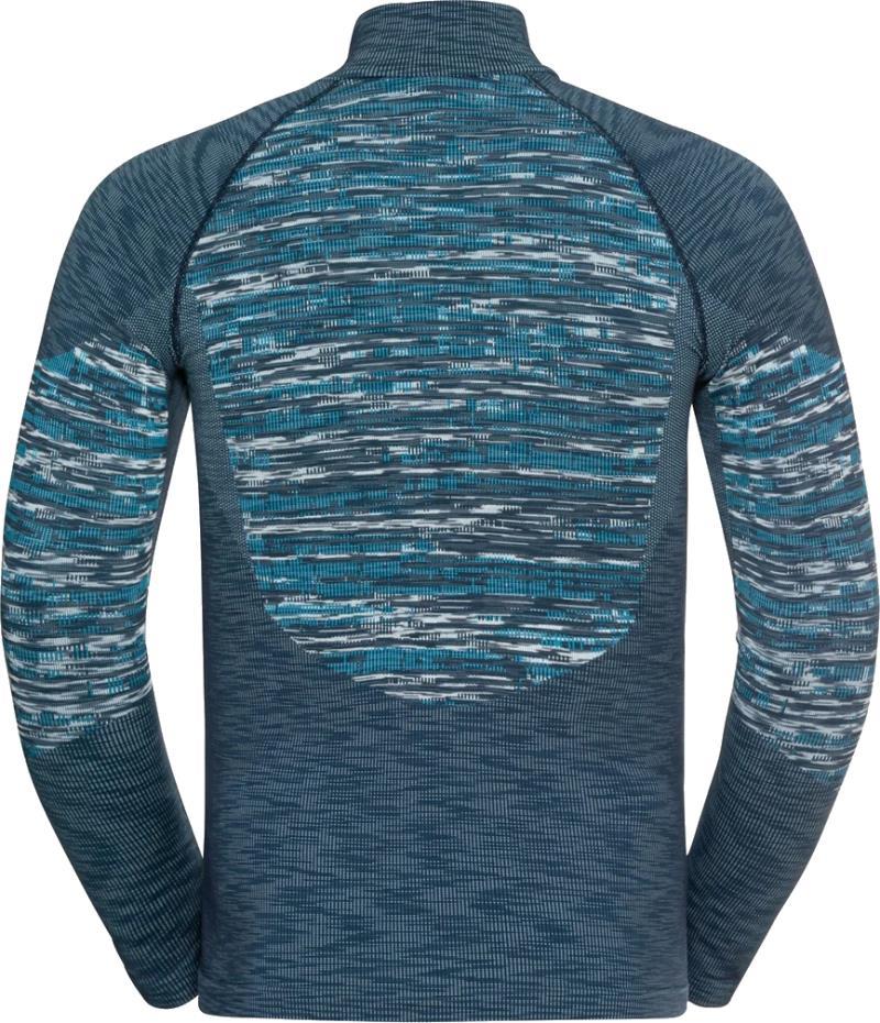BL Top Turtle Neck LS Half Zip Blackcomb Eco - Mens - Dark Sapphire / Space Dye 2