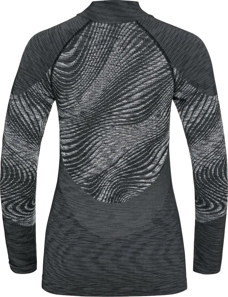 BL Top Turtle Neck LS Half Zip Blackcomb Eco - Womens - black / space dye 1