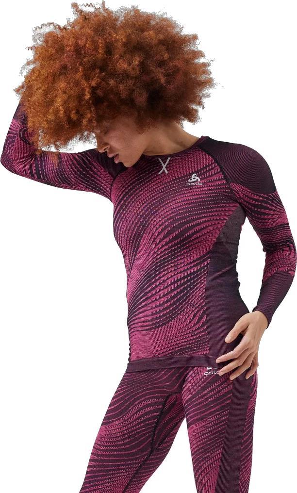Blackcomb Eco Crew Neck LS - Womens - festival fuschia / space dye 1
